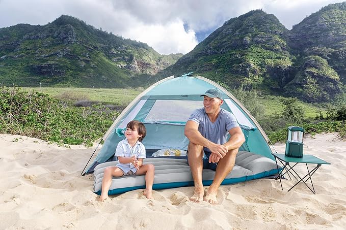 Intex 67997E Camping Sleeping Air Mattress 26.5" x 72.5": Durable Outdoor Use – 2-PLY Laminate – Velvety Surface – Unique Construction – 300lb Weight Capacity