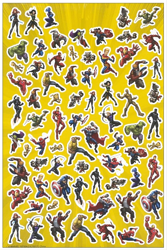 Avengers Coloring Book Set Bundle with Avengers Stickers and Superhero Door Hanger (Avengers Classic)