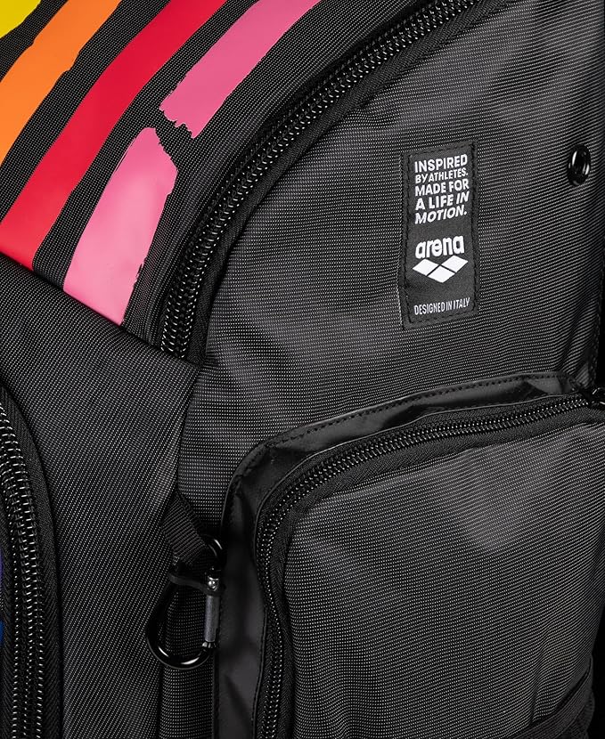 ARENA Spiky III Backpack 45 Swimming Athlete Sports Gym Rucksack Large Training Gear Equipment Swim Bag for Men and Women, 45 Liters, Pride