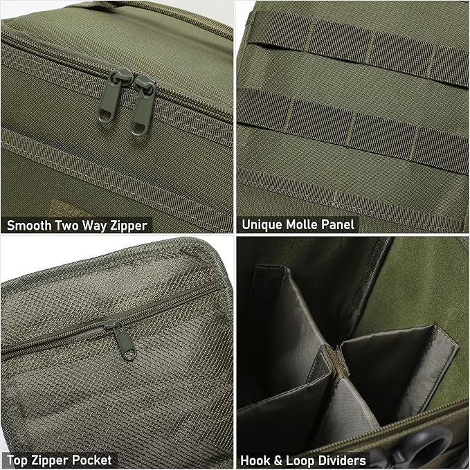 Tactical Camping Storage Bag 7L Utility Tote Bag Trunk Organizer (OD Green)