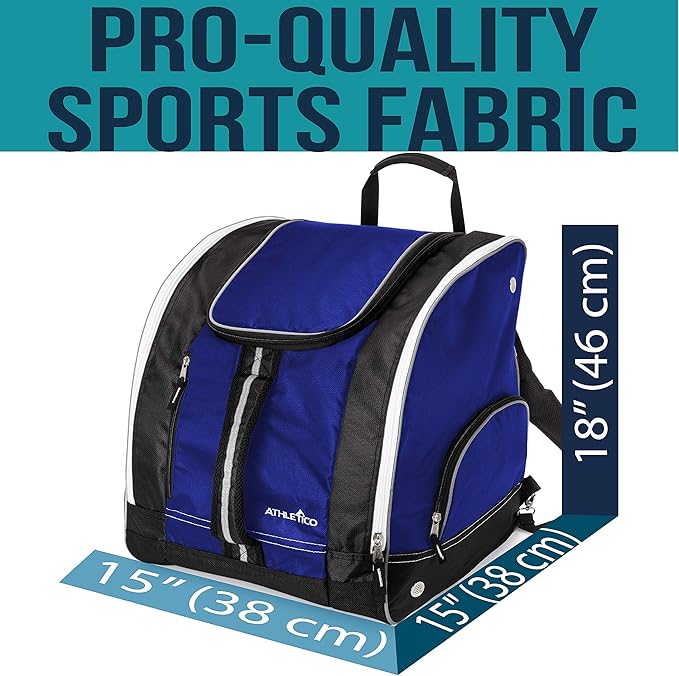 Athletico Ski Boot Bag – Skiing and Snowboarding Travel Luggage – Stores Gear Including Jacket, Helmet, Goggles, Gloves & Accessories – Venting and Grommets for Snow Drainage