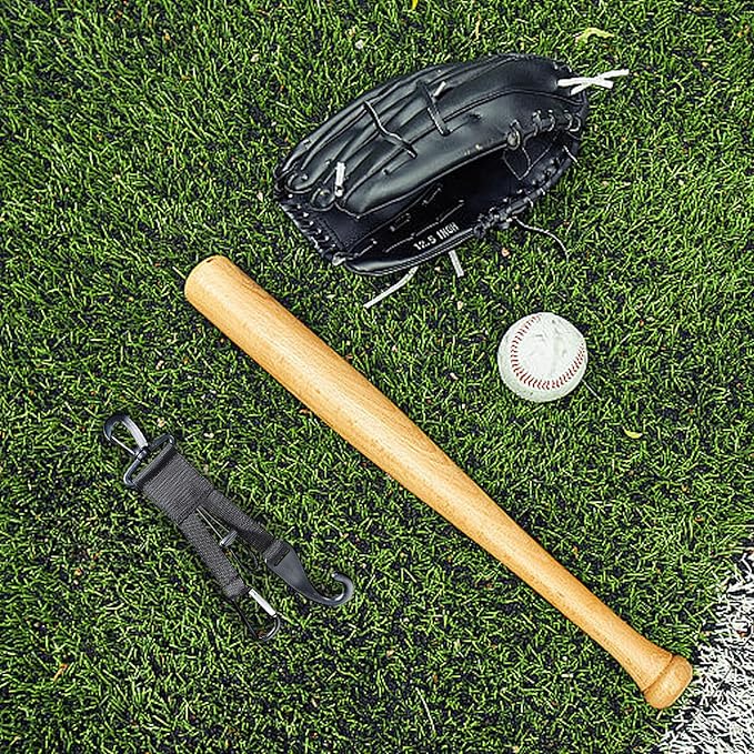 Baseball Softball Gear Hanger Dugout Organizer -Multipurpose Hanging Buckle Metal Hangers for Hold Outdoor Sports Equipment, Camping, Gloves, Helmets, Bats, Water Bottle Holder (Black 4Pcs)