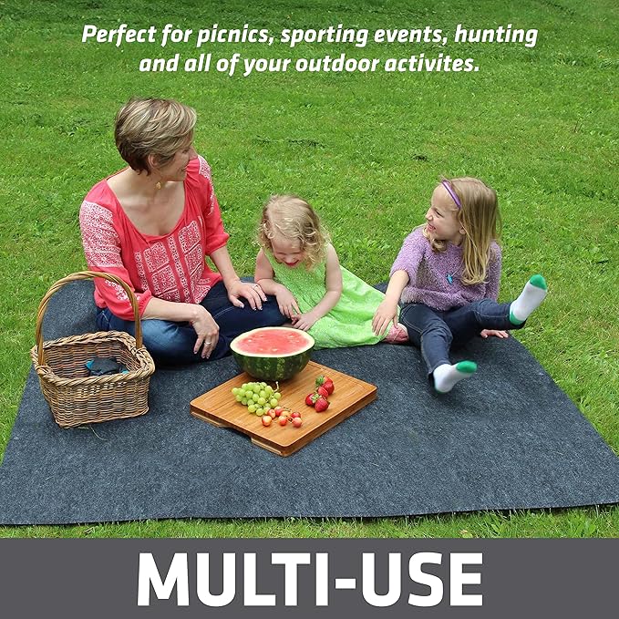 Drymate Tent Carpet Mat, Protective Waterproof Liner Keeps You Warm & Dry, Camping Floor Rug Accessory, Durable, Lightweight, Soft & Comfortable, Trimmable Material (USA Made) (Charcoal)