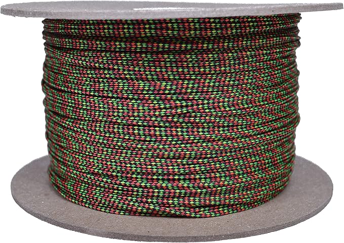 BORED? PARACORD! Nylon Micro Cord - 125 or 1000 Foot Spool Options - 70+ Colors and Patterns - 1.18mm Cord