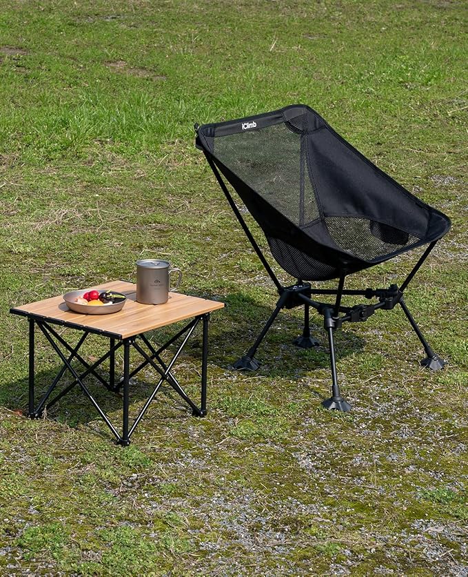 iClimb Ultralight Compact Camping Folding Table with Carry Bag (Reinforced Nature - S)
