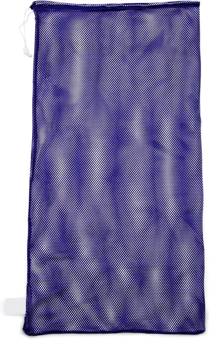 Champion Sports Mesh Equipment Bag – Heavy-Duty Nylon Drawstring Bag with Lock & ID Tag, Breathable Storage Sack for Balls, Swim Gear, Laundry & Toys, Multiple Sizes & Colors