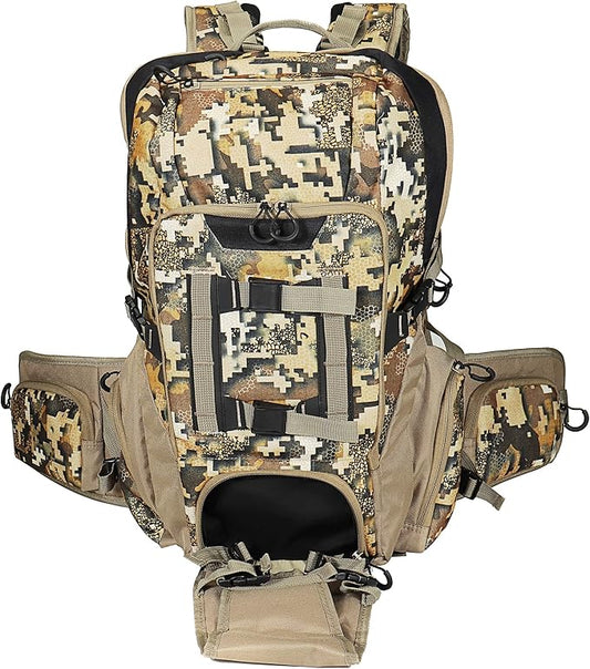 AUSCAMOTEK Camo Hunting Backpack Camouflage Bag Waterproof Day Pack for Fishing Hiking Camping Digital Desert Large