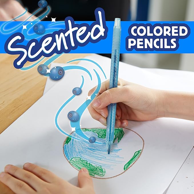 Mr. Sketch Scented Twistable Colored Pencils, Assorted Colors, 8 Count