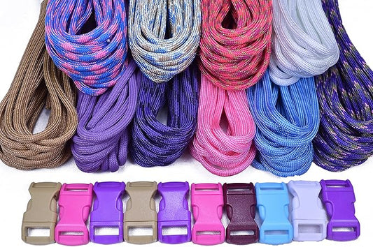 BORED? PARACORD! Brand Paracord Starter Kit - Pastels Combo Kit