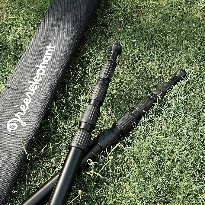 Green Elephant Tarp Poles - Tent Poles, Tent Poles Replacement, Tent Poles for Tarp, Canopy Poles, Awning Poles, Telescoping Tarp Poles, Tarp Poles Adjustable Heavy Duty, Aluminum Tent Pole Set of 4