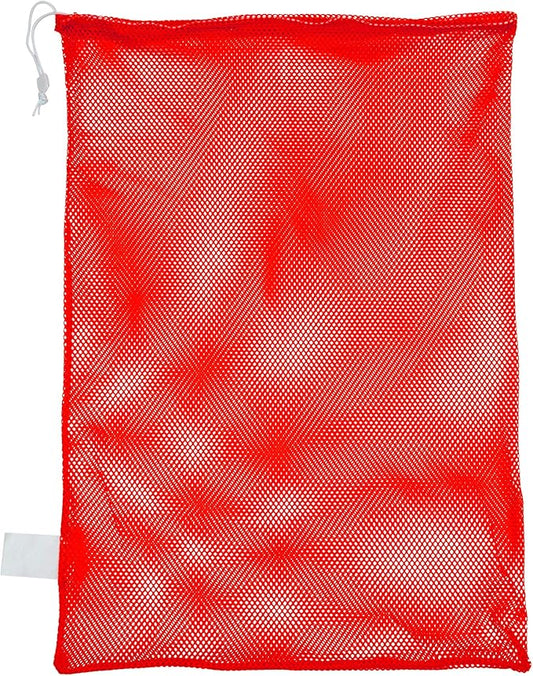 Champion Sports Mesh Equipment Bag – Heavy-Duty Nylon Drawstring Bag with Lock & ID Tag, Breathable Storage Sack for Balls, Swim Gear, Laundry & Toys, Multiple Sizes & Colors