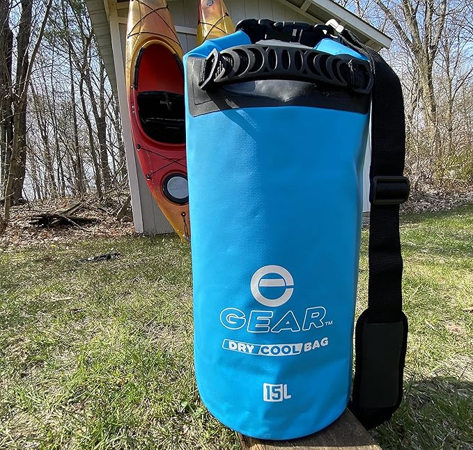 Dry Bag Floating Cooler - Roll Top Insulated Backpack – Portable, Collapsible, Waterproof with Padded Shoulder Strap - Perfect for Kayaking Fishing Beach Hiking -15L