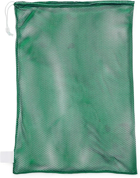Champion Sports Mesh Equipment Bag – Heavy-Duty Nylon Drawstring Bag with Lock & ID Tag, Breathable Storage Sack for Balls, Swim Gear, Laundry & Toys, Multiple Sizes & Colors